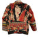 Desigual Size 42 Red, Black & Multi Polyester Jacquard Asymmetric Zip Jacket Red, Black & Multi / 42