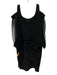 Chiara Boni Size 25 Black Poly Blend Mixed Fabric Mesh Shoulders Dress Black / 25