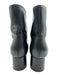 Napoleoni Shoe Size 39 Black Leather Zip Close Block Heel Round Toe Booties Black / 39
