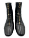 Napoleoni Shoe Size 39 Black Leather Zip Close Block Heel Round Toe Booties Black / 39