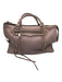 Rebecca Minkoff Mauve Pebble Leather Rolled Handle Zip Top Fringe Bag Mauve / M