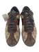 Gucci Shoe Size 8 Brown Print Canvas & Suede Guccisima Web Stripe Sneakers Brown Print / 8