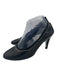 Chanel Shoe Size 39 Black Leather Contrast Stitch Elastic Round Toe Pumps Black / 39