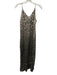 Loyd / Ford Size 2 Beige, Brown & Black Silk Blend Spaghetti Strap V Neck Dress Beige, Brown & Black / 2