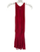 Ramy Brook Size Est S Red Polyester Sleeveless High Neck Gathered Detail Dress Red / Est S