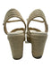 Jimmy Choo Shoe Size 39.5 Creme & Gold Leather & Rope open toe Ankle Strap Shoes Creme & Gold / 39.5