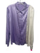 Alice + Olivia Size XL Purple & White Silk Blend Color Block Button Front Top Purple & White / XL