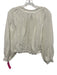 Alice + Olivia White Cotton Blend Button Front Lace Detail Top White