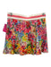 Alice + Olivia Size M Red & Multi Viscose Blend Elastic Waist Floral Shorts Red & Multi / M