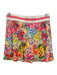 Alice + Olivia Size M Red & Multi Viscose Blend Elastic Waist Floral Shorts Red & Multi / M