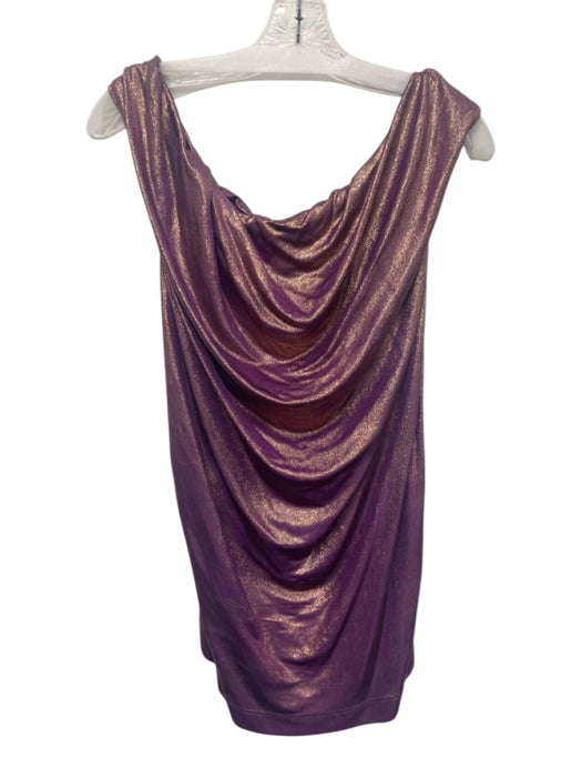 Vivienne Westwood Size L Purple Viscose Metallic Off Shoulder Draped Top Purple / L