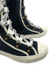 Christian Dior Shoe Size 39 Navy Canvas High Top lace up Rubber Outsole Shoes Navy / 39