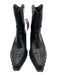Rag & Bone Shoe Size 38.5 Black Calfskin Leather Lizard Embossed Wedge Boots Black / 38.5