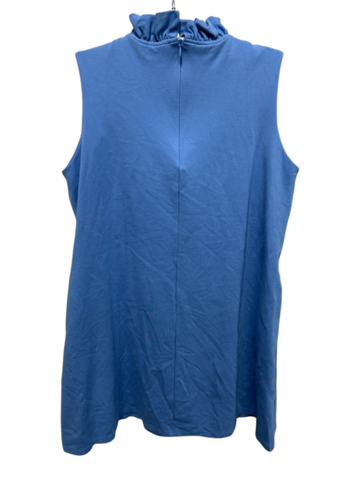 Jude Connally Size Small Light Blue Rayon Blend Sleeveless Ruffles Darted Dress Light Blue / Small