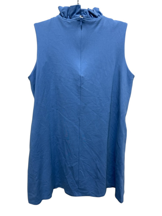 Jude Connally Size Small Light Blue Rayon Blend Sleeveless Ruffles Darted Dress Light Blue / Small