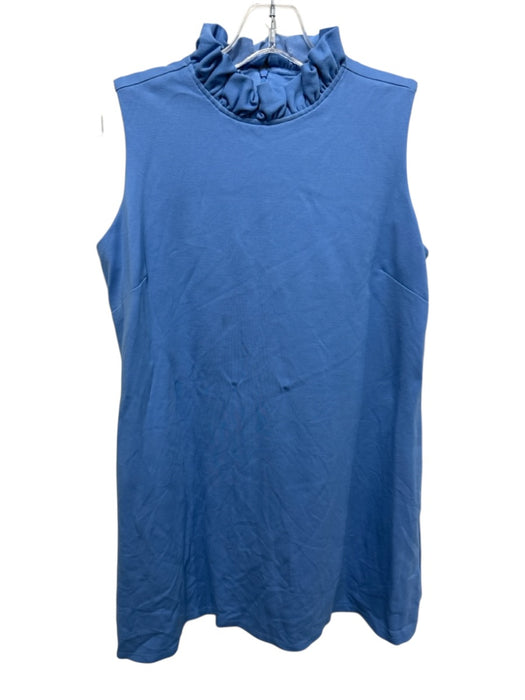 Jude Connally Size Small Light Blue Rayon Blend Sleeveless Ruffles Darted Dress Light Blue / Small