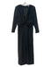 Banana Republic Size 12 Black Polyester Blend Deep V Shoulder Pads Jumpsuit Black / 12