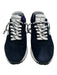 Chanel Shoe Size 41.5 Navy & white Suede Quilted Perforated Lace Up Sneakers Navy & white / 41.5