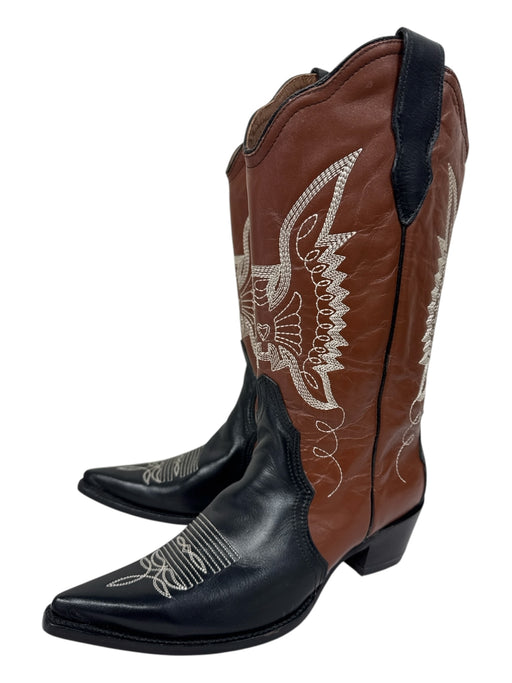 Montserrat Messeguer Leather Pointed Toe Cowboy Boots