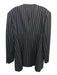 the kemist Size 18 Black & Gray Wool Blend Pinstripe Wide Leg Blazer Pant Set Black & Gray / 18