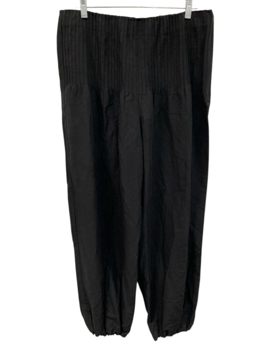 Vince Size 14 Black Cotton Side Zip Pintuck Jogger Ankle Pants Black / 14