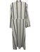Destree Size Medium Blue & White Cotton Blend Long Sleeve Button Front Dress Blue & White / Medium