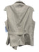 COS Size 12 Beige Linen High Rise Sleeveless Wrap Wide Leg Pant Set Beige / 12