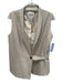 COS Size 12 Beige Linen High Rise Sleeveless Wrap Wide Leg Pant Set Beige / 12