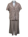 Chanel Size 46 Light Purple & Black Cotton High Rise Striped Pant Set Light Purple & Black / 46