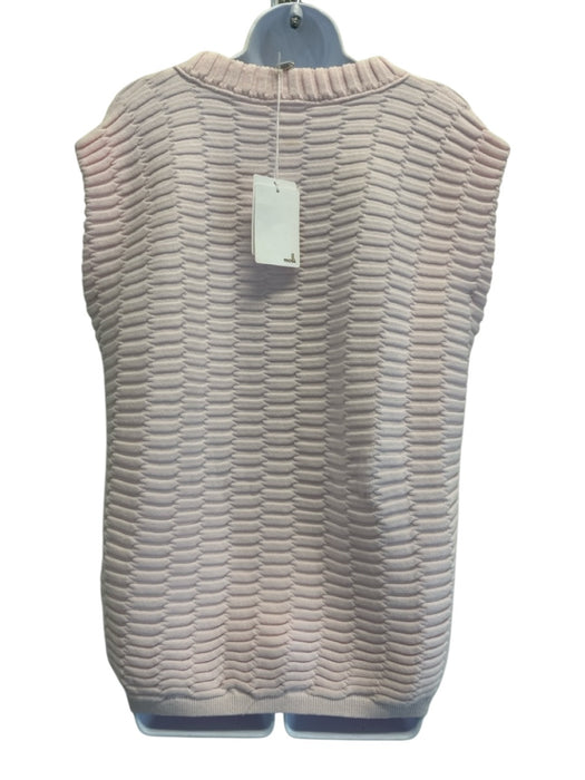 Molli Size M/L Pink Cotton Elastic Waist Cap Sleeve Textured Skirt Set Pink / M/L