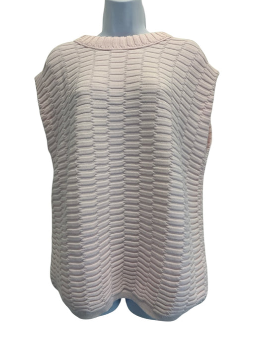 Molli Size M/L Pink Cotton Elastic Waist Cap Sleeve Textured Skirt Set Pink / M/L