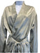 iKKim'O Size M/L Gray Silk Elastic Waist Wide Leg Frayed Pants Gray / M/L