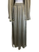 iKKim'O Size M/L Gray Silk Elastic Waist Wide Leg Frayed Pants Gray / M/L