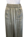 iKKim'O Size M/L Gray Silk Elastic Waist Wide Leg Frayed Pants Gray / M/L