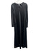 Banana Republic Size L Black Silk Long Sleeve Midi Shine Keyhole Back Dress Black / L