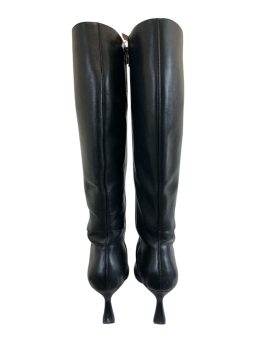 Dolce Vita Shoe Size 10 Black Leather Square Toe Midi Heel Knee High Boots Black / 10