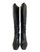 Dolce Vita Shoe Size 10 Black Leather Square Toe Midi Heel Knee High Boots Black / 10