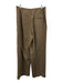 BR Size 12 Brown Polyester & Wool Blend Zip Fly High Rise Tweed Wide Leg Pants Brown / 12