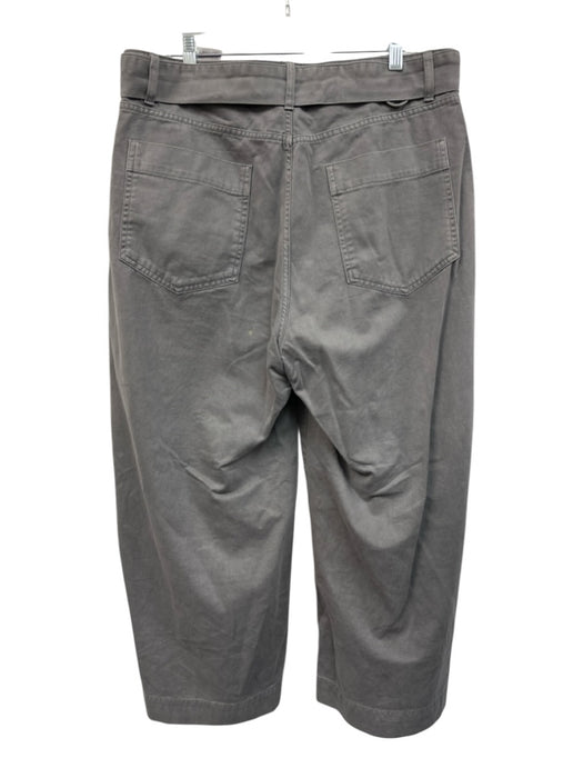 Banana Republic Size 14 Slate Gray Cotton Zip Fly High Rise Patches Pants Slate Gray / 14