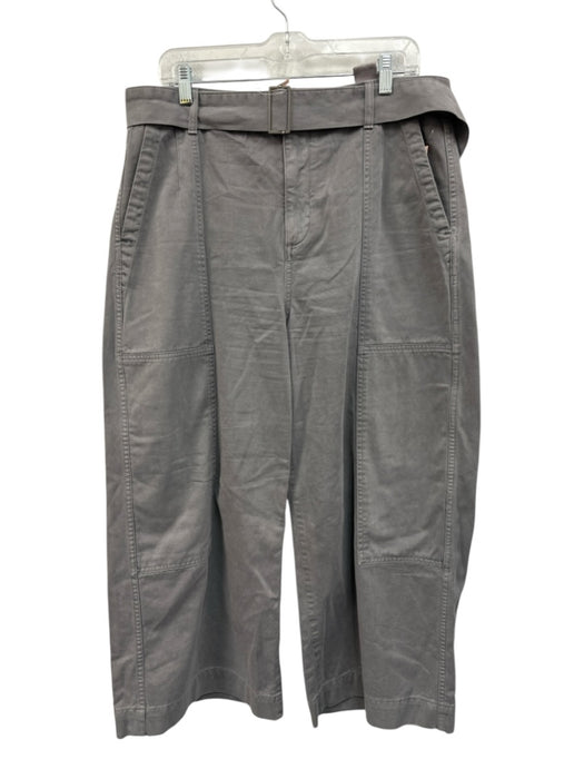 Banana Republic Size 14 Slate Gray Cotton Zip Fly High Rise Patches Pants Slate Gray / 14