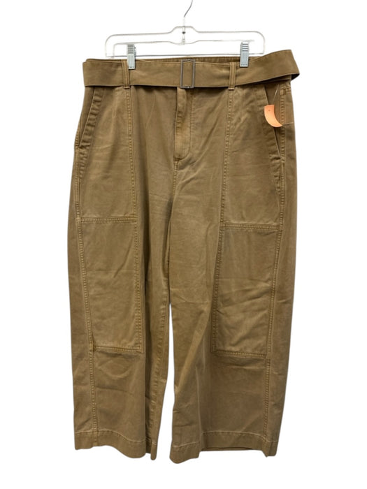 Banana Republic Size 14 Light Brown Cotton Zip Fly High Rise Patches Pants Light Brown / 14