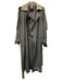 Zara Size M Gray & Beige Polyester & Wool Long Sleeve Buttons Trench Coat Gray & Beige / M