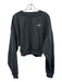 Alo Size M Gray & Silver Long Sleeve Logo Crop Sweatshirt Sweater Gray & Silver / M
