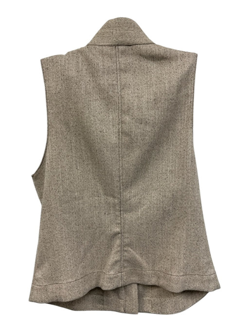 Zara Size L/XL Beige & Black Polyester & Viscose Pockets Herringbone Skirt Set Beige & Black / L/XL