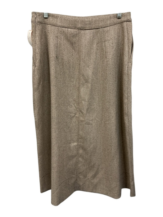 Zara Size L/XL Beige & Black Polyester & Viscose Pockets Herringbone Skirt Set Beige & Black / L/XL