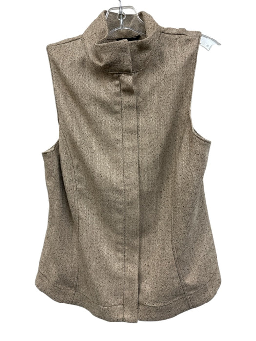 Zara Size L/XL Beige & Black Polyester & Viscose Pockets Herringbone Skirt Set Beige & Black / L/XL