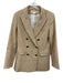 Veronica Beard Size 10 Beige & White Cotton & Viscose Tweed Flap Pockets Jacket Beige & White / 10