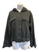 Brunello Cucinelli Size S Black Cotton & Elastane Contrast Stitch Hoodie Jacket Black / S