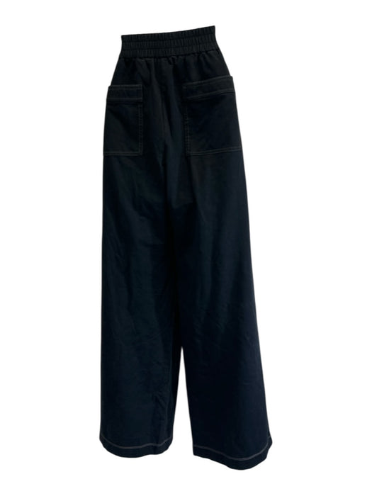 Brunello Cucinelli Size M Black Cotton & Elastane Elastic Drawstring Waist Pants Black / M
