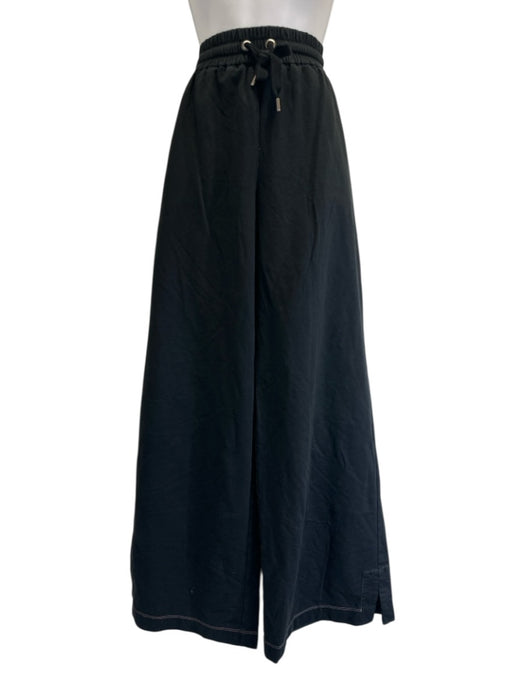 Brunello Cucinelli Size M Black Cotton & Elastane Elastic Drawstring Waist Pants Black / M